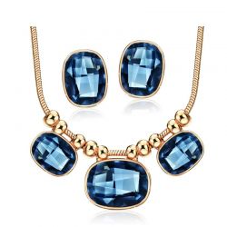 MADE WITH SWAROVSKI ELEMENTS Crystal Fashion Jewelry Sets For Women 2016 