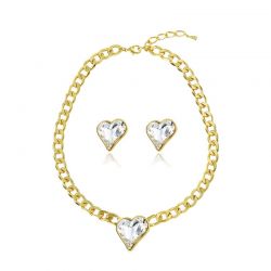 MADE WITH SWAROVSKI ELEMENTS Crystal Jewelry Set Love Heart 