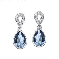  Austrian Crystal Rhinestone Water Drop Dangle Earrings for Women