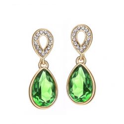  Austrian Crystal Rhinestone Water Drop Dangle Earrings for Women