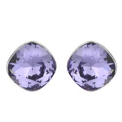 Austria Crystal Stud Earrings Simple Round Design S925 Silver Plated Needle 